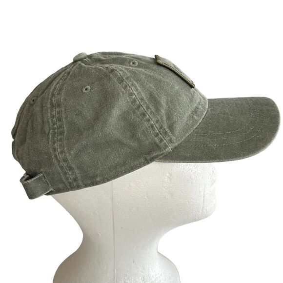 Victoria Secret PINK Baseball Cap Patch Logo Olive Green Cotton Adjustable Y2K - Picture 5 of 10